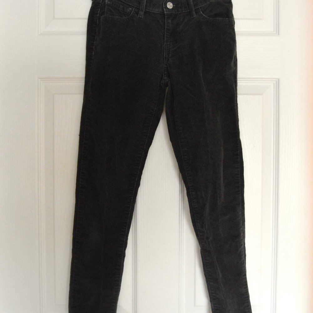 Levi's 701 Super Skinny Corduroy in Olive - Picture 2 of 2
